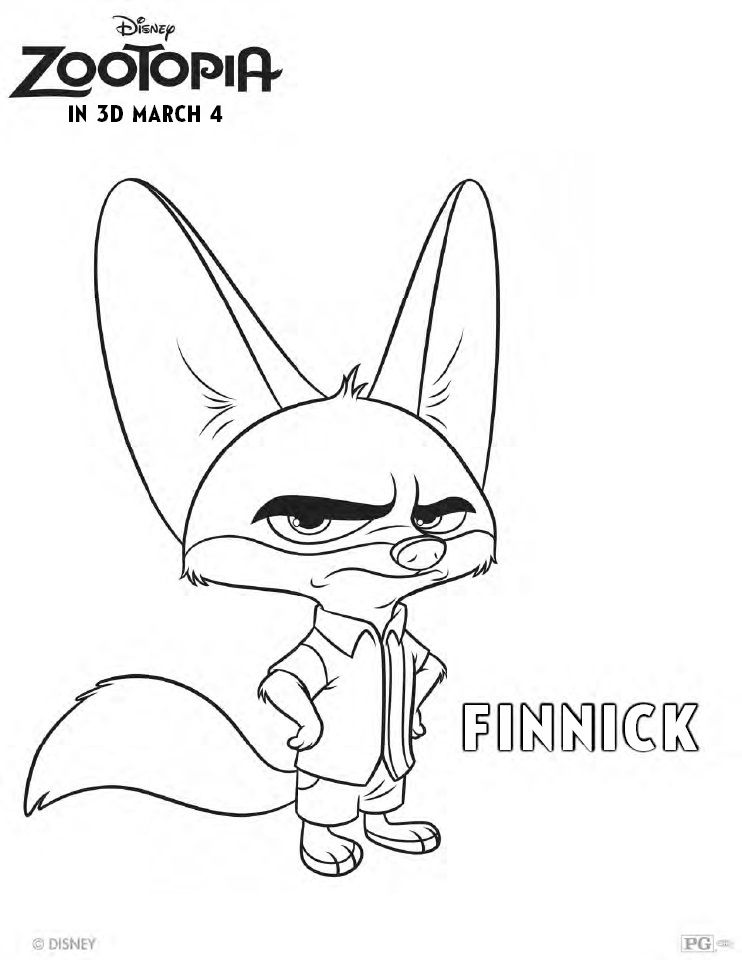 zootopia coloring pages - photo #13