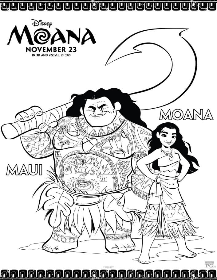 Moana Coloring Pages Free Printables From Disney Top