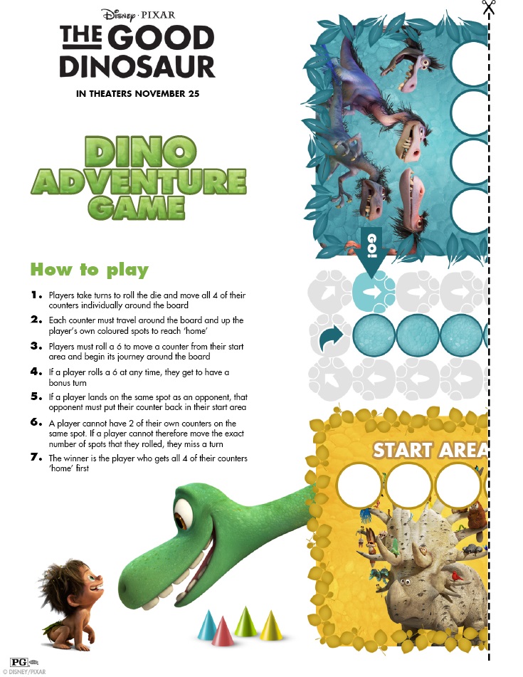 The Good Dinosaur Dino Activity Pages Adventure Game