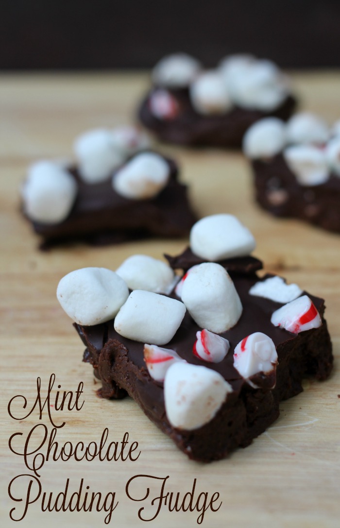 Mint Chocolate Pudding Fudge Recipe Pin for Later