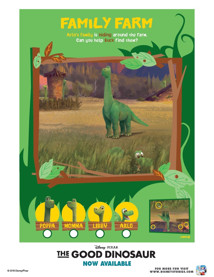 The Good Dinosaur Activity Sheet Family Farm