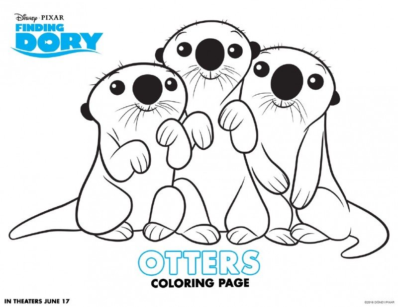 Finding Dory Coloring Pages are now available to download and print for free! Get your Finding Dory coloring pages printables here. Finding Dory Otters Coloring Page