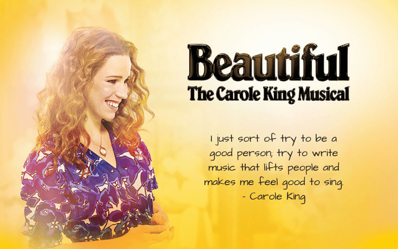 Beautiful – The Carole King Musical is on tour and hitting every note is aims for. Carole is ready to serenade you like your ears have never heard before. 