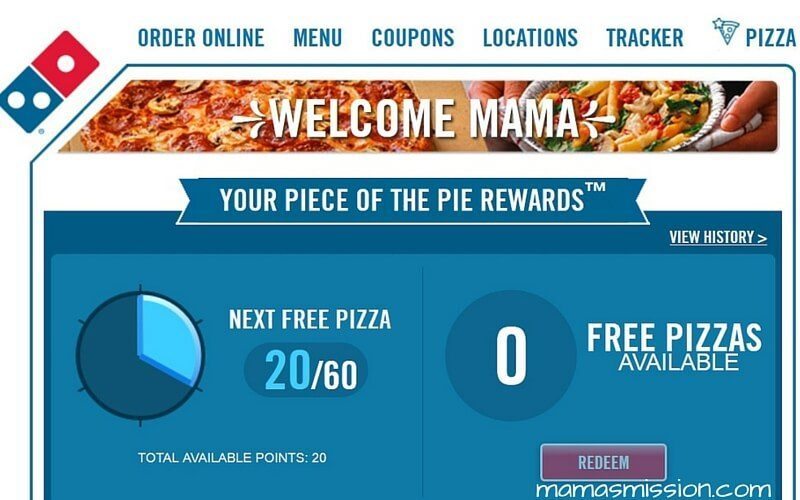 Are you ready to have your piece of the pie rewards and eat it too? Eat and earn free pizza from Domino's with their new Piece of the Pie Rewards!