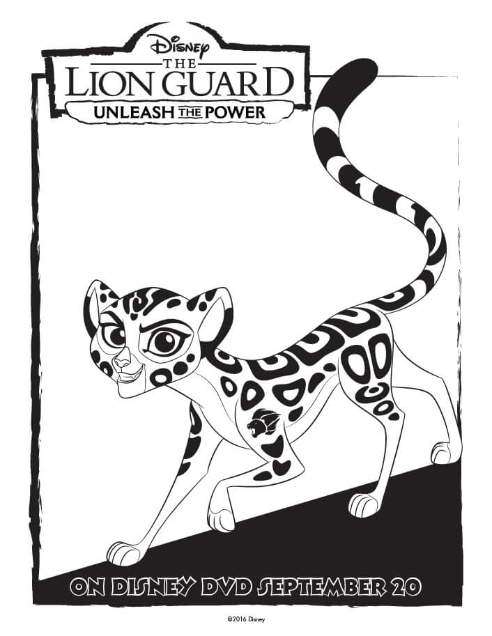 Unleash the Power with these great The Lion Guard coloring pages and activity page. Full size free printable coloring pages for tons of fun and creativity. The Lion Guard Coloring Page Fuli