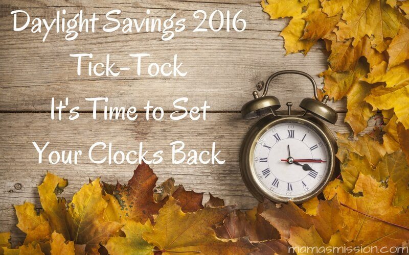 Tick-Tock it's time to turn back your clock! Daylight Savings 2016 begins at 2am on November 6, 2016 and our clocks are ready to hop back in time.