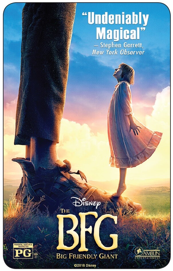 Own The BFG on Digital HD, Blu-ray or Disney Movies Anywhere! Enter to win a copy of The BFG on Digital HD for your next family movie night. 
