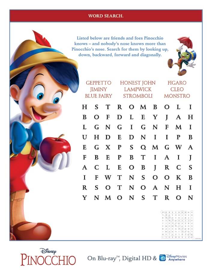 If you could wish upon a star, what would you wish for? Make your wish come true with these free printable Pinocchio coloring pages and activity sheets. 