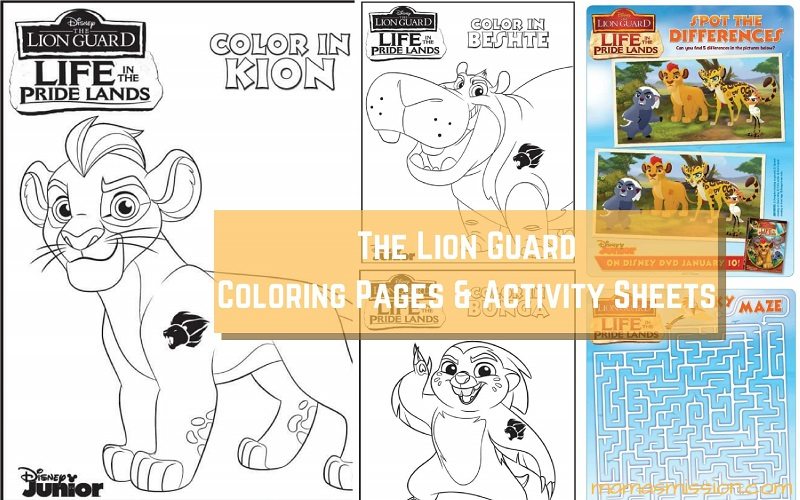 Download and print these free printable The Lion Guard coloring pages & activity sheets to explore Life in the Pride Lands with your Lion Guard friends.