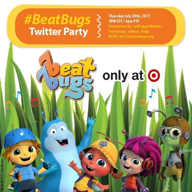 Get moving and grooving with the Beat Bugs! Join the Beat Bugs Twitter Party using #BeatBugs to tweet/dance your night away 7/20 @ 9p EST RSVP to win prizes