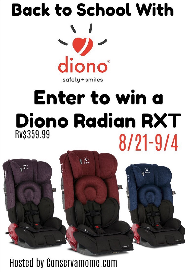It's time to head back to school - safely! Learn how to keep your little one safe and enter to win a Diono Radian RXT Convertible + Booster Car Seat!