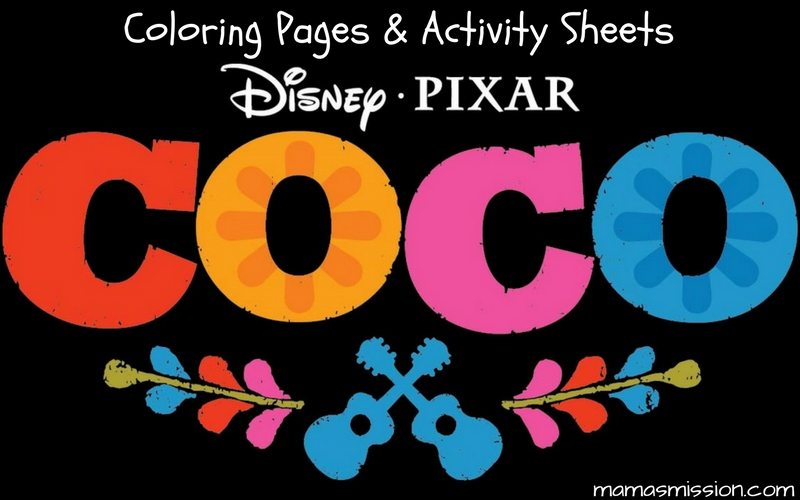 Celebrate Dia De Los Muertos with Disney Pixar COCO coloring pages and activity sheets. Download these free printables of Miguel, Ernesto, Hector and Dante!