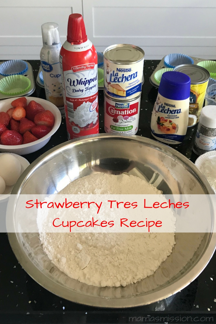 My favorite dessert ever is the Tres Leches cake. I love creating sweet treat hacks. This Strawberry Tres Leches Cupcakes Recipe will make you drool!