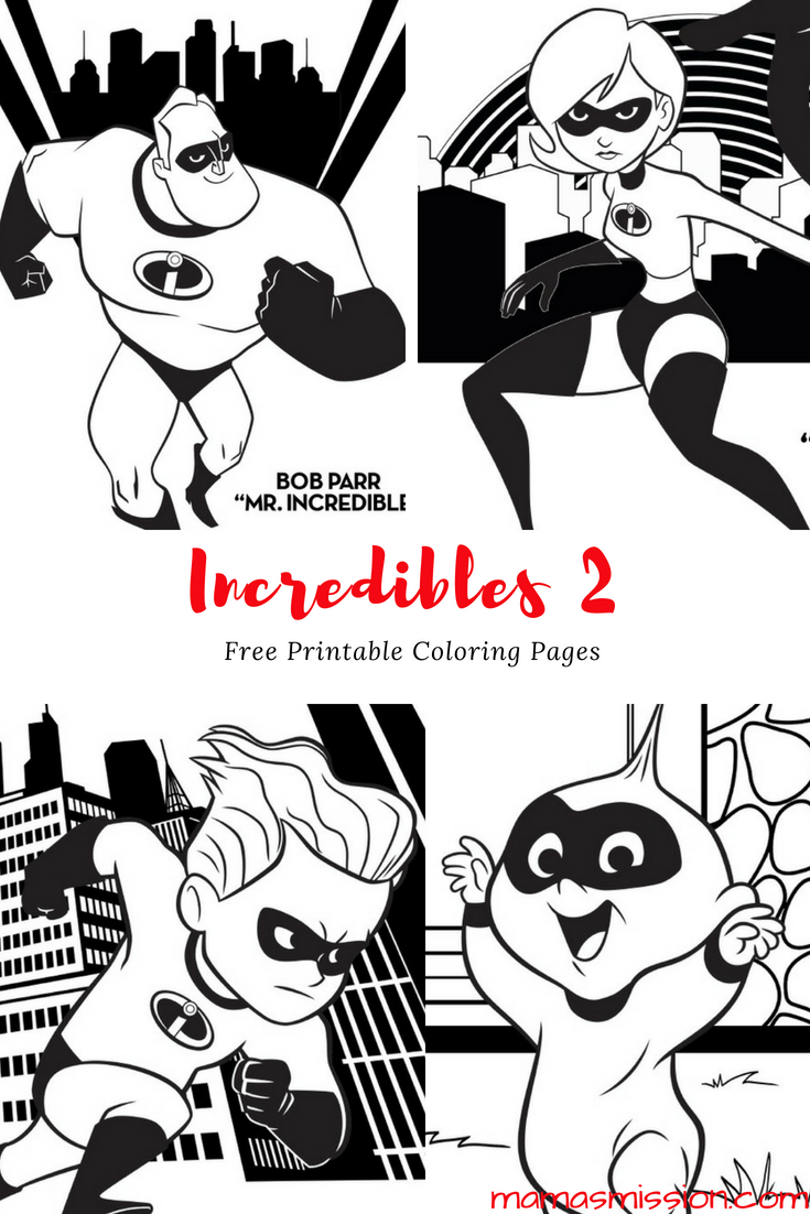 Disney Pixar Incredibles 2 is almost here! It's been a long time coming for fans of the original Incredibles movie and to celebrate I am sharing these free printable Disney Pixar Incredibles 2 coloring pages. Download these free printables of Mr. Incredible and his family!