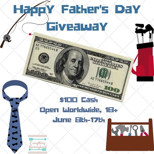 Father’s Day is just around the corner and it’s time to spoil the Papa in your life. Tell me how you’ll be spoiling a Papa in your life this Father’s Day and be sure to enter the $100 Father’s Day Cash giveaway below.