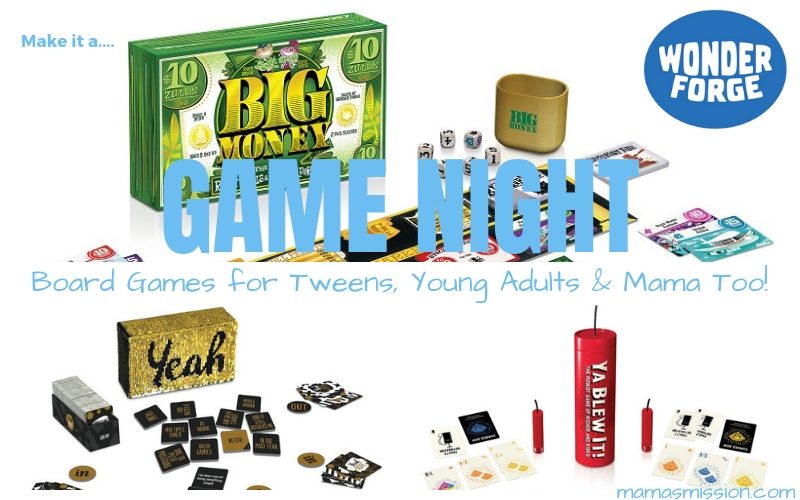 What is one thing that your family does weekly, together? It's time to start a game night with these fun board games for tweens, young adults and Mama too!