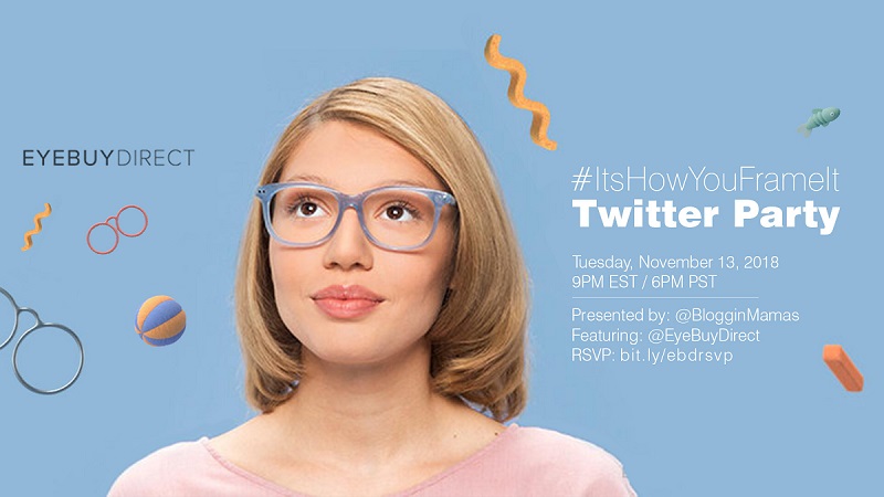 Join the #ItsHowYouFrameIt Twitter Party to learn about the stylish frames giving you clearer outlook on life on 11/13 at 9pm EST. Must RSVP to win prizes!