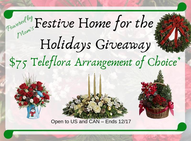 Order a beautiful Holiday arrangement to spruce up your table centerpiece. Wow your guests this holiday, enter to win the $75 Teleflora Gift Code giveaway.