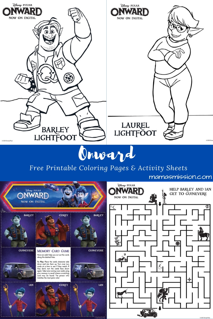 Spend this weekend unwinding with these free printable Onward coloring pages and activity sheets, and click play to watch Onward with your family.